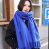 2025 Autumn/Winter Women's Solid Color Prickly Wool Scarf - Korean Style Versatile Neck Warmer Shawl for Students.