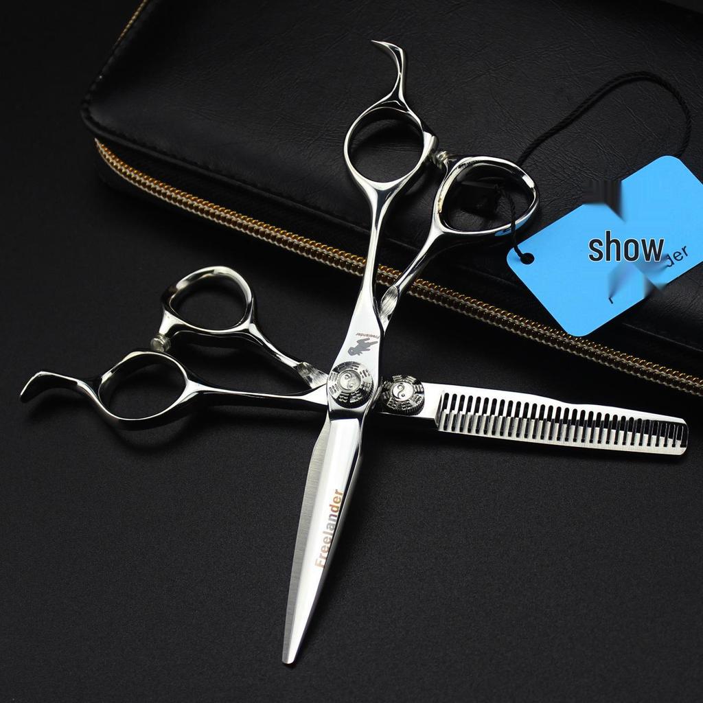 6.0" Tai Chi Hairdressing Scissors Set: Straight & Thinning Shears