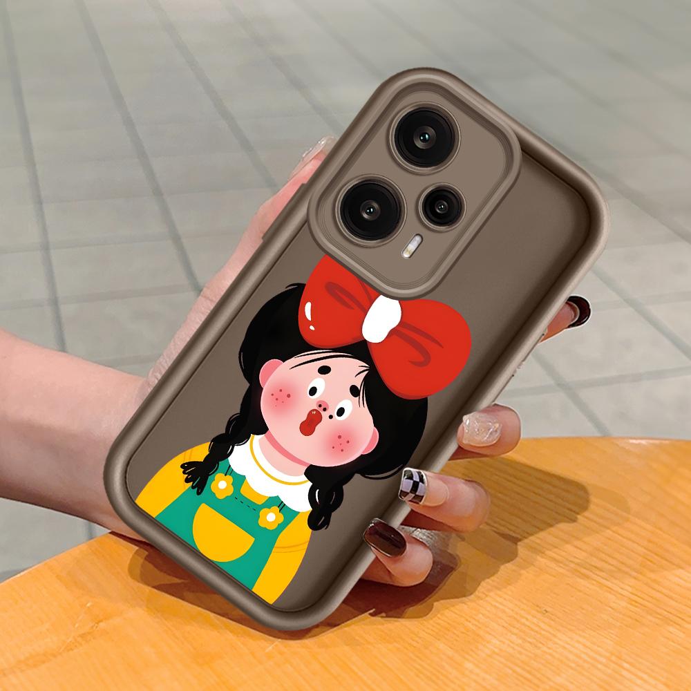 Soft Silicone Square Ladder Printing Pattern Phone Casing Full Cover Camera Shockproof Protection Rubber Case for Xiaomi Redmi