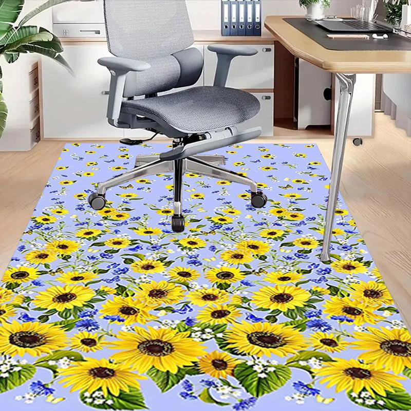 1PC Sunflowers Flowers Extra Large Non-Slip Floor carpet, Office, family, bedroom, Studio Large Area Rug,Longlasting Material-J0352