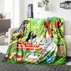 1pc Springtime Adventures Nature Flannel Blanket,Ultra Soft Warm Plush Throw for Home Bedroom Bed Sofa Cover Camping Picnic Gift Y7247