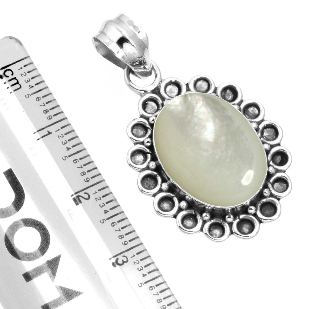 925 Sterling Silver Pendant Women Gemstone Handmade Jewelry Halloween Gift Blue Green Purple Copper Turquoise Pearl Lapis Mother Of Pearl Costume