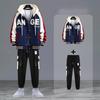 Spring Autumn Men Sets Tracksuit Casual Joggers Hooded Sportswear Jackets Pants Hip Hop Running Sports Suit