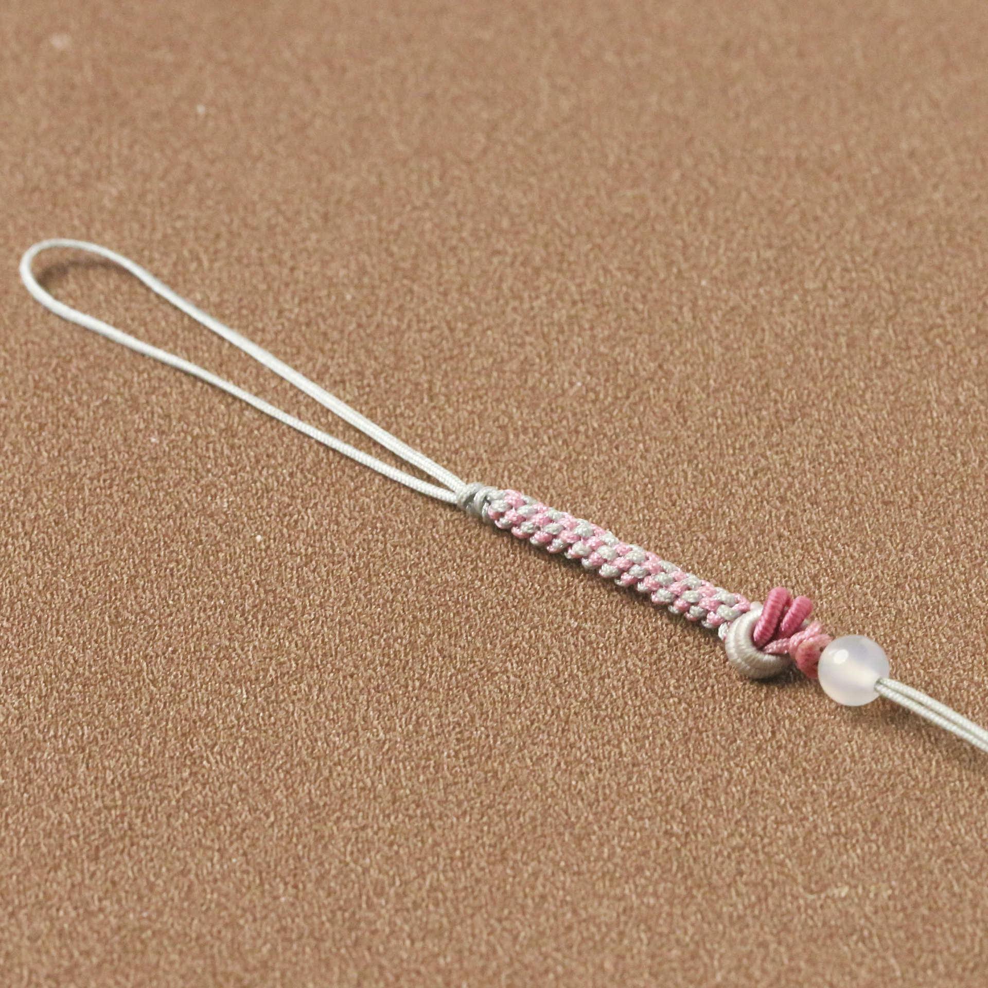 

Corn Knot Agate Phone Lanyard with Peace Buckle Pendant Keychain Accessory H6