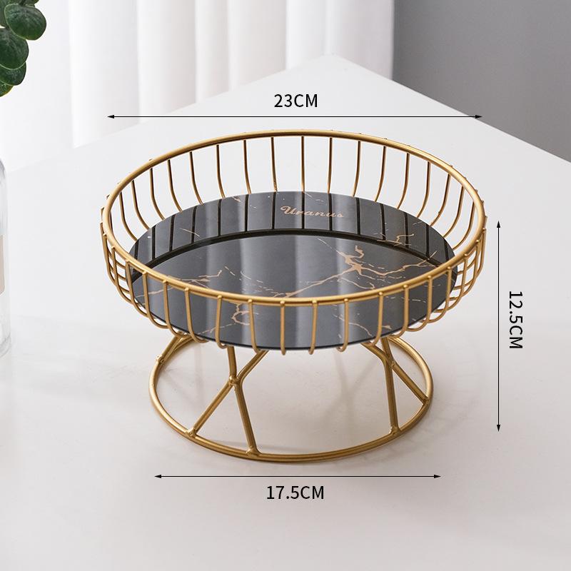 

European style ceramic fruit tray Creative living room Household fruit basket Afternoon tea Candy dessert rack Dim sum tray