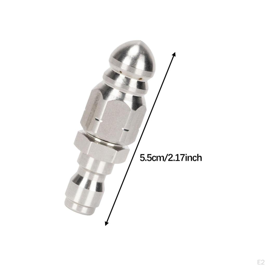 Sewer Jet Nozzle Pressure Washer Accessory,Sturdy,Replacement,Stainless Steel 1/4''