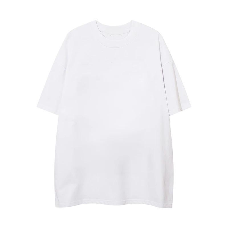 

Мужская хлопковая футболка, черные большие белые футболки с короткими рукавами для женщин, топы для подростков, свободная повседневная однотонная уличная одежда 3XL белый