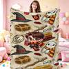 Harry Potter'S Magical World Theme Printed Blanket Breathable Fleece Blanket For Bedroom Sofa Nap Home Party Decor Memorial Gift