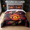 Manchester United Diseño Juego de Cama Ropa de Cama 1 Funda Nórdica + 2 Fundas de Almohada Suave Transpirable Ropa de Cama para el Hogar