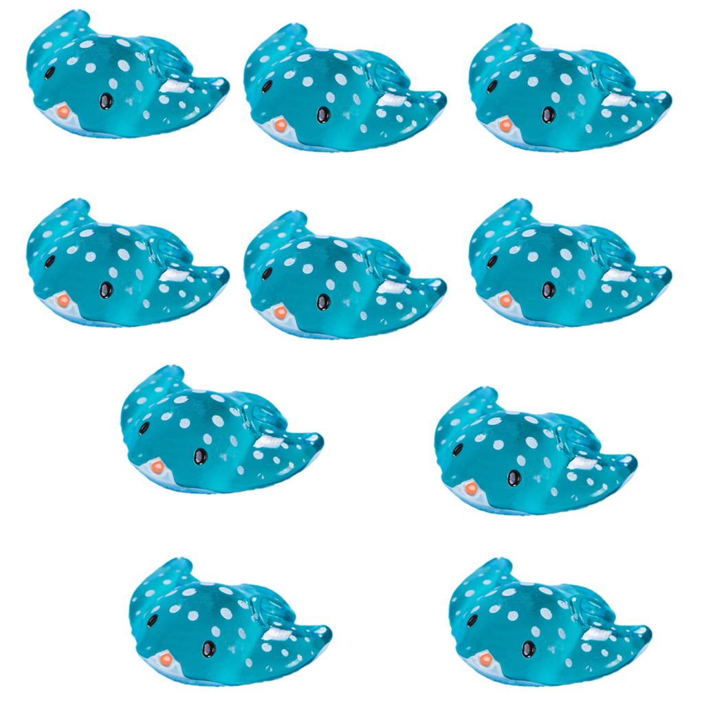 Pack of 10 Ocean Themed Resins Animal Figures for Aquariums Decorations and Children Room Decoration Miniature Whale Sea Hares