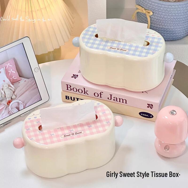 Ins Style Cream Decorative Tissue Box Set