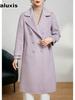 Fall/Winter New Arrivals High-End Long Maxi Coat Wide Fit Tweed Wool Blend Overcoat