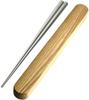 Nagao Stainless with Chopstick Case Tsubame-Sanjo Chopsticks, 18-8 Steel, Matte, 22cm,