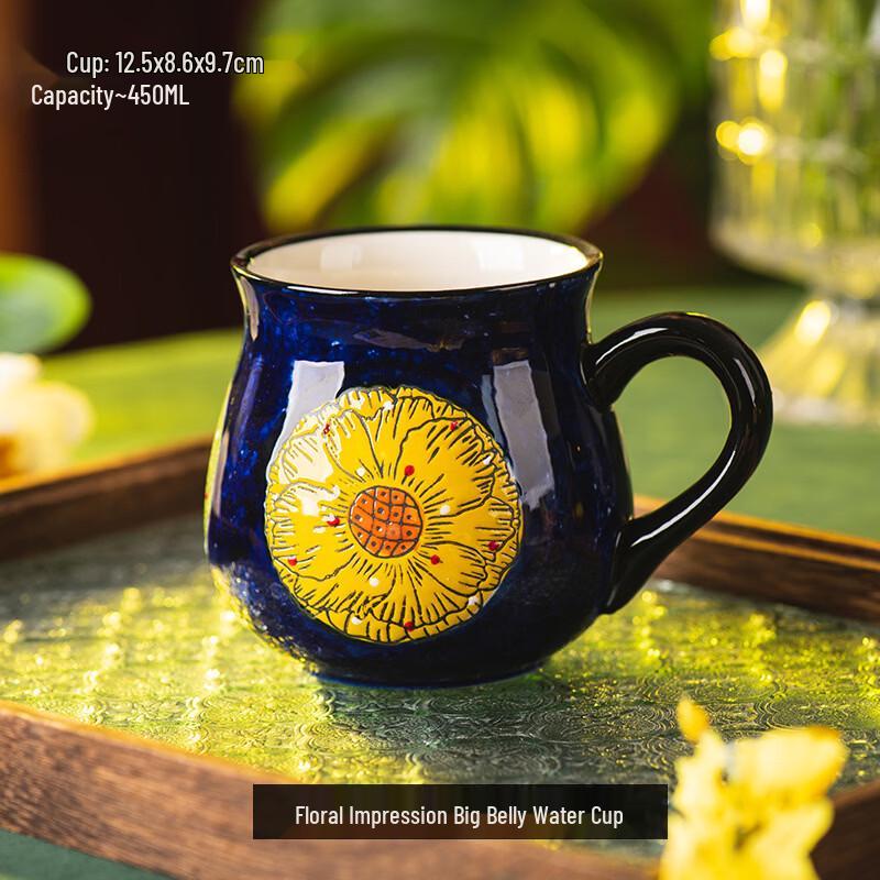 abay Floral Impression Ceramic Mug Set (401-500ml)