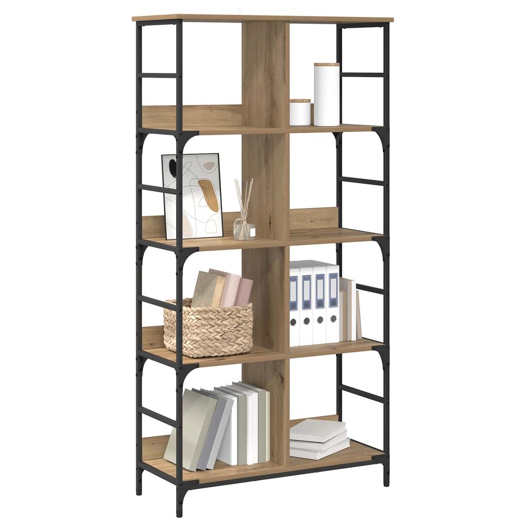 4 Tier Shelf 78.5 x 33 x 153 cm Metal PB Artisan Oak
