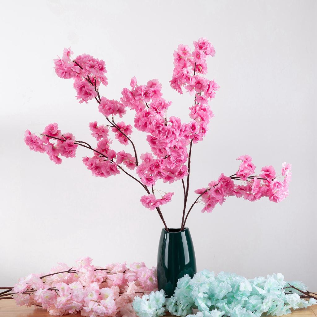 Sakura Branches Artificial Flowers: Green Plants & Handicrafts for Weddings & Boutonnieres