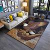 Eagle Pattern Carpet with Abstract Art Design In Brown and Black Tones Suitable for Use As an Anti-slip for Living Room Bedroom Sofas
