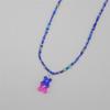 Nuova Boemia Coreana Amante Colorato Orsetto di Gomma Ciondolo Girocollo Resina Multicolore Perline di Riso Collana per Donne Ragazze Regali