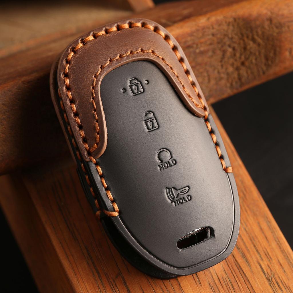 Customized Car Key Cover Is Suitable for Modern Fista Key Cover, Kustu Car Key Bag, High-end Genuine Leather.