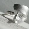 Creative Mystical Masked Face Open Rings For Women Men Goth Style Personality Adjustable Rings Jewelry Gift