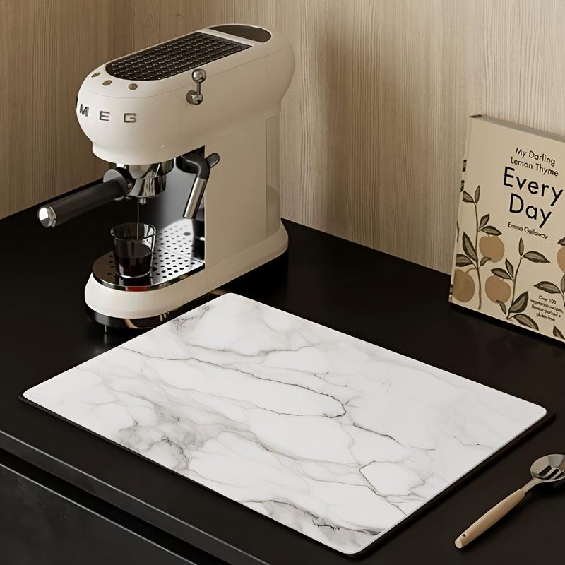 

1 шт. резиновый сушильный коврик с мраморным узором для кофейни, ресторана, кухни, ковра, посуды, прочный коврик для стола из диатомовой грязи, коврик для домашних животных, кофейная посуда 30*40