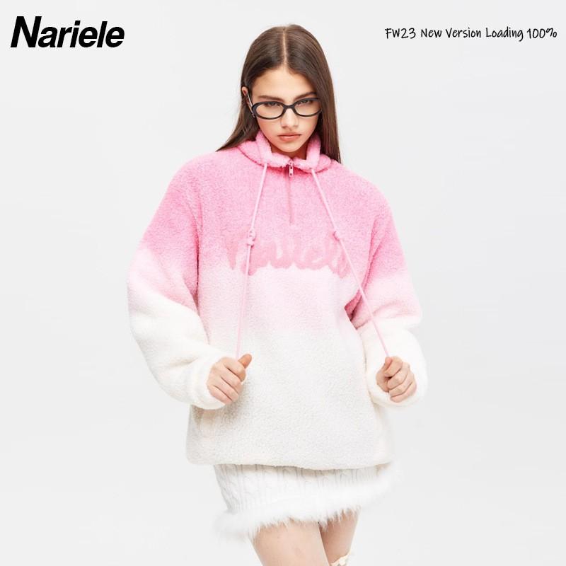 HeyHenry Gradient Fleece Sweatshirt Couple Thick Casual Loose Top Teens