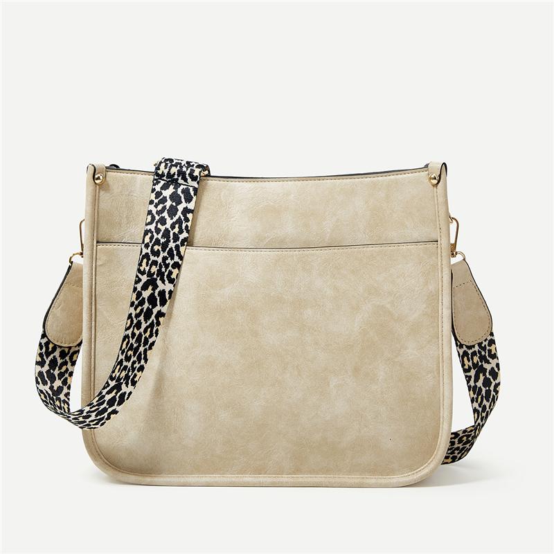 Damskie skórzane torby typu crossbody z PU, damskie małe, urocze torby na ramię, kobiece modne, w kolorze krowy, w kolorze lamparta, pasek dla dziewczynki