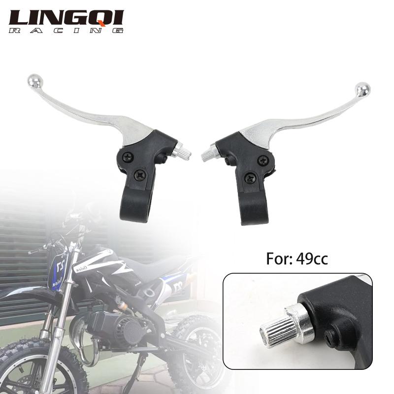 LINGQI RACING Kupplungshebel Verstellbarer Klapp-Bremskupplungshebel Für 47cc 49cc 2-Takt Pocket Dirt Bike Gasroller Mini Moto