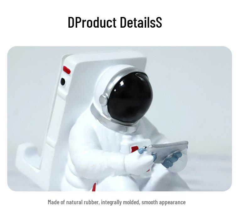 Cartoon Astronaut Telefoonhouder: Creatief Hars Ornament & Tabletstandaard voor Bureau