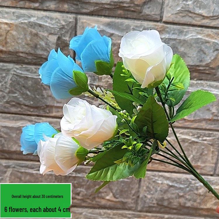 Large 18-Head Rose Bouquet for Living Room or Wedding Decor – Silk & Plastic Arrangement