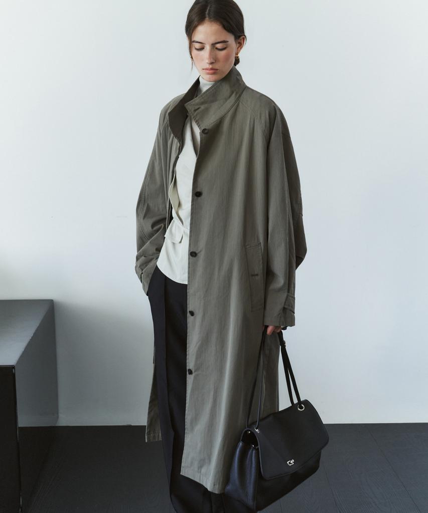 SIYAZU Siot4205 Field Trench Long Coat_Khaki Gray