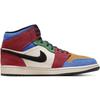 The Great x Air Jordan 1 Mid Fearless Erkek Spor Ayakkabı Çok Renkli Muslin Varsity-Kırmızı CU2805-100 Mavi
