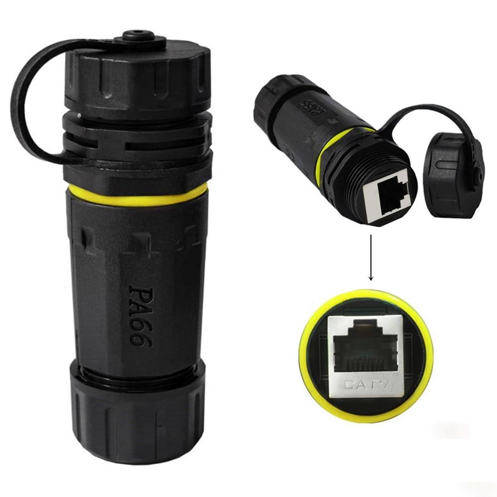 

Single Port Cat 7 RJ45 Shielded Copper Ethernet Waterproof Connector Adapter for Outdoor/Industrial Use As Shown A
