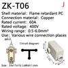 High Power Splitter Quick Wire Connector Terminal Block Electrical Cable Junction Box Zk-306 Zk-506 Zk-T06 Zk-T16 Connectors