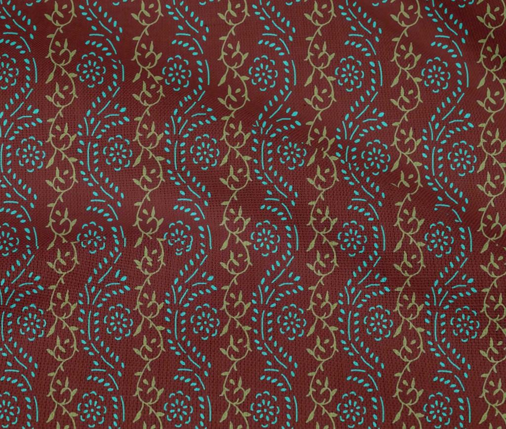 oneOone Bavlna Flex Fabric Listy & Floral Block Print Fabric By Yard 40 Inch