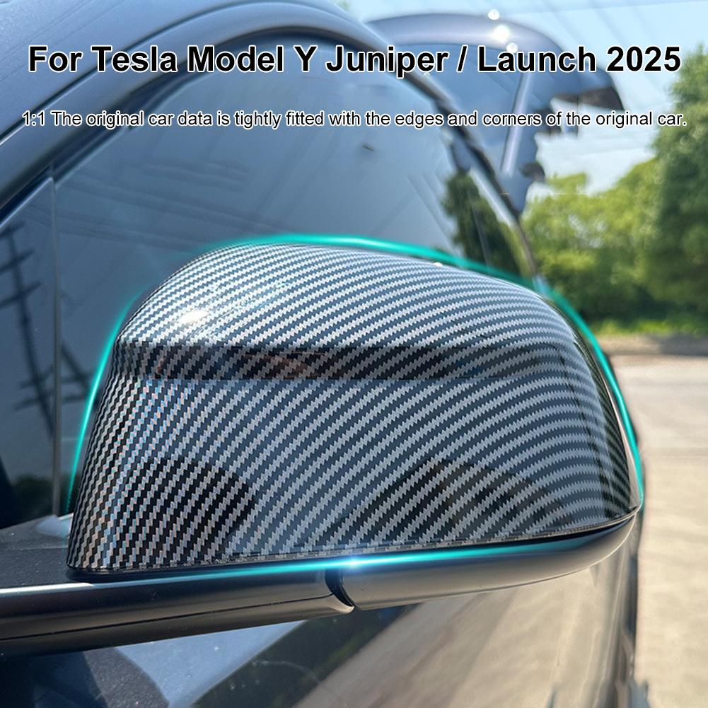 Car Side Rearview Mirror Cover For Tesla Model Y Launch 2025+ Juniper 2025 Modified Trims Side Door Mirror Cover Auto Body Parts