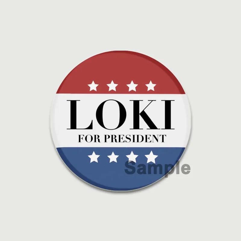 32/44/58mm Funny Brooch Pins for Backpack Clothes Round Tinplate Enamel Pin Custom Pig Love Snowman Wolf Art Badge Jewelry Gifts