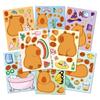 8PCS Capybara Puzzle Stickers for Children DIY Capybara Cartoon Animal Puzzle Parent-child Interaction Make A Face Stickers