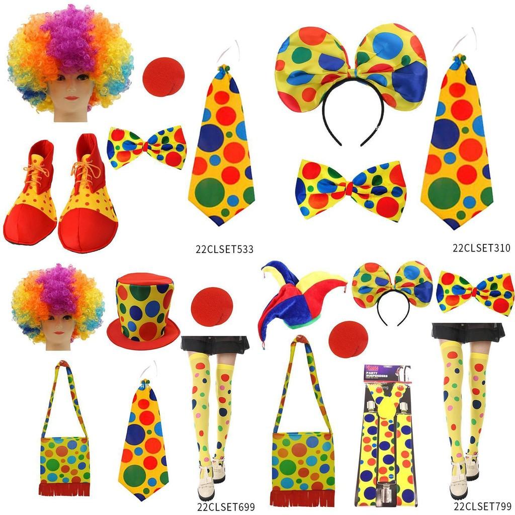 Roleplay Joker Outfit With Clown Nose And Wig Set For Cosplay Costume Events