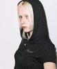 FANCY CLUB Striped Hooded Flare Top (Black) F26Qb072