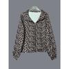 Vintage American Leopard Print Hoodie, Street Hip Hop Casual Hooded Sweatshirt Top for Women, Europe & America Style
