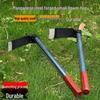 Multifunctional Manganese Steel Dual-Use Gardening Hoe and Rake with Handle for Planting, Digging, Weeding, and Flowering