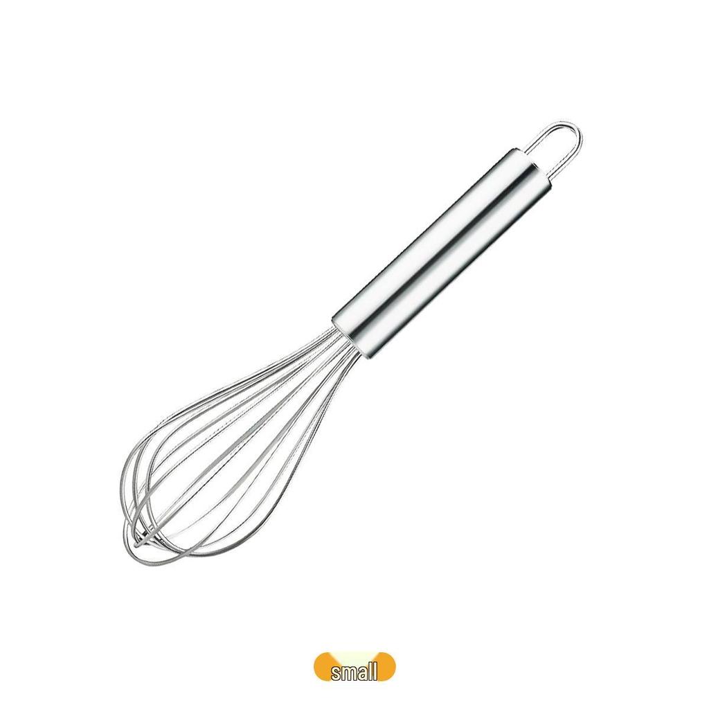 Stainless Steel Handheld Egg Beater & Milk Frother for Baking
