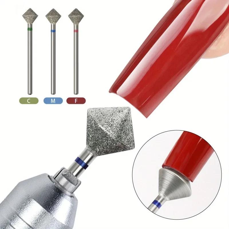 1PC Radians Diamond Nail Drill Bit Nail Edge Trimming Tool Diamond Sand polishing Manicure Accessories