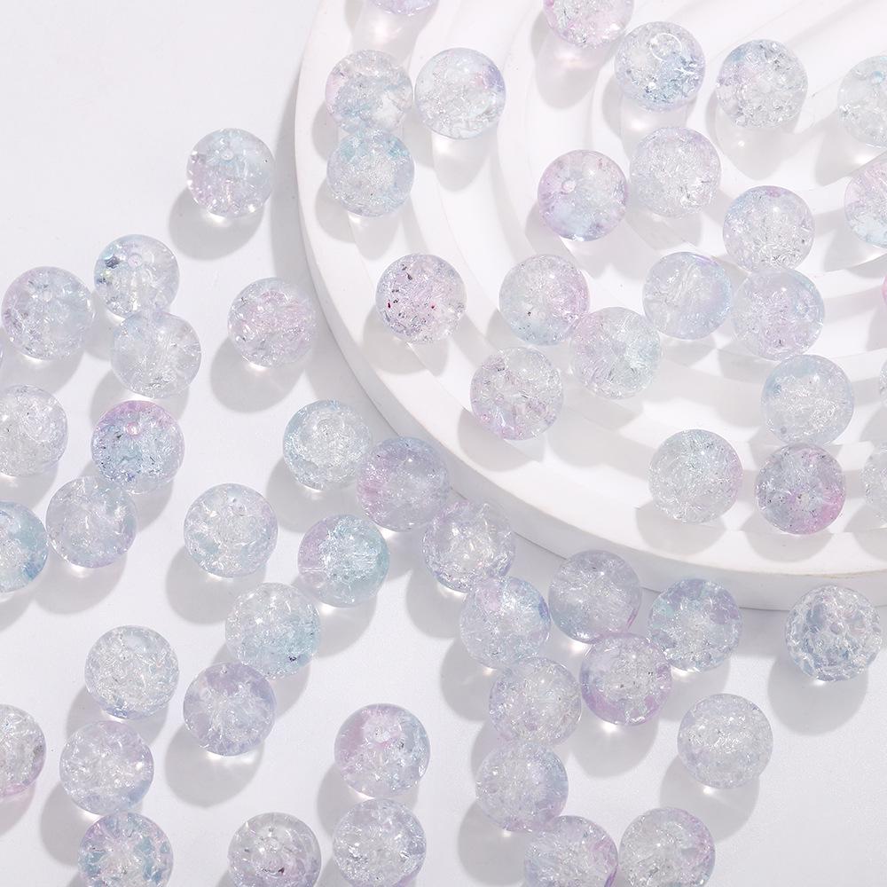 10mm Zweifarbige Crackle-Glasperlen für DIY Armbänder und Halsketten im antiken Stil