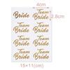 European and American Hot Stamping Tattoo Stickers, Wedding Rose Gold Tattoo Stickers, Bride Bachelor Party Stickers