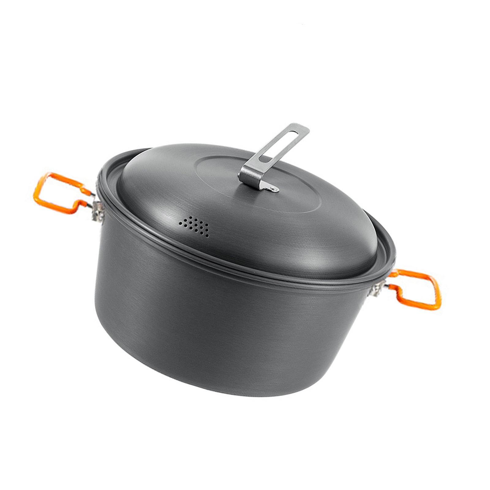 

Camping Hanging Pot Aluminum Alloy Camping Cookware Multifunctional Camping Cookware Lightweight Camping Picnic Soup Pot 1