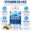 Coconut Oil-Based, Vitamin D3 & K2 Complex Capsules, Daily Support, Dietary Supplement