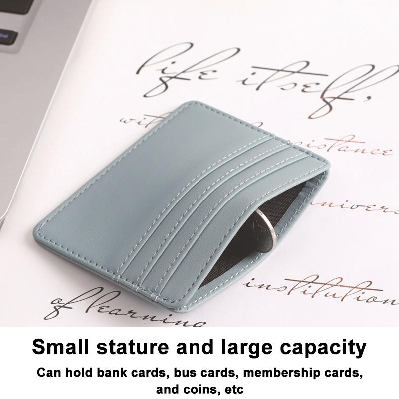 1Pc Pu Leather Id Card Holder Candy Color Bank Credit Card Box Multi Slot Slim Card Case Wallet Women Men Business Card Cover