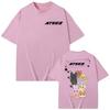2026 Hot Kpop ATEEZ Aniteez Cartoon Graphic T‑Shirts Unisex Front Back Print Short Sleeve Tees Summer Casual Cotton Tops for ATEEZ Fans Gift